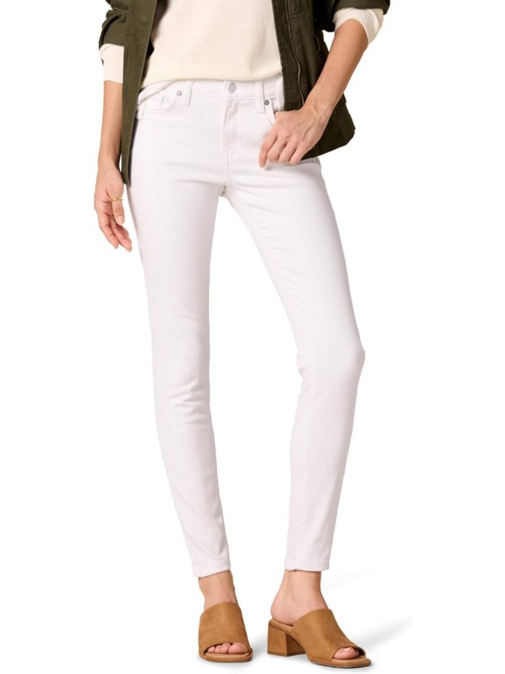 Mid-Rise Stretchy Skinny Denim Jeans for Women | 5-Pocket Style, Casual Chic